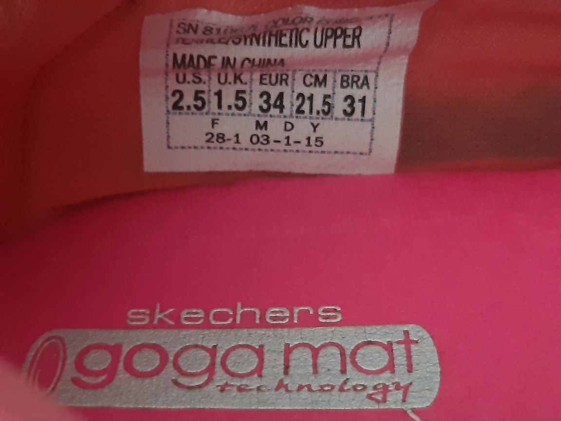 Skechers rosa menina