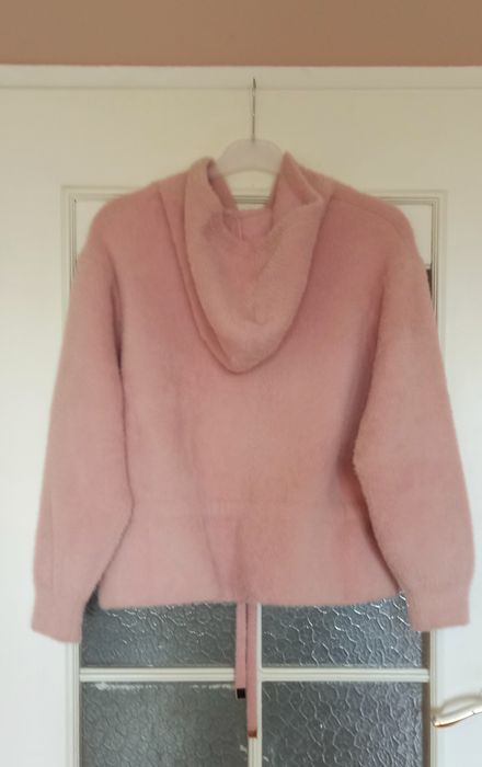 Kurtka narzutka bomberka A'la alpaka z kapturem Oversize