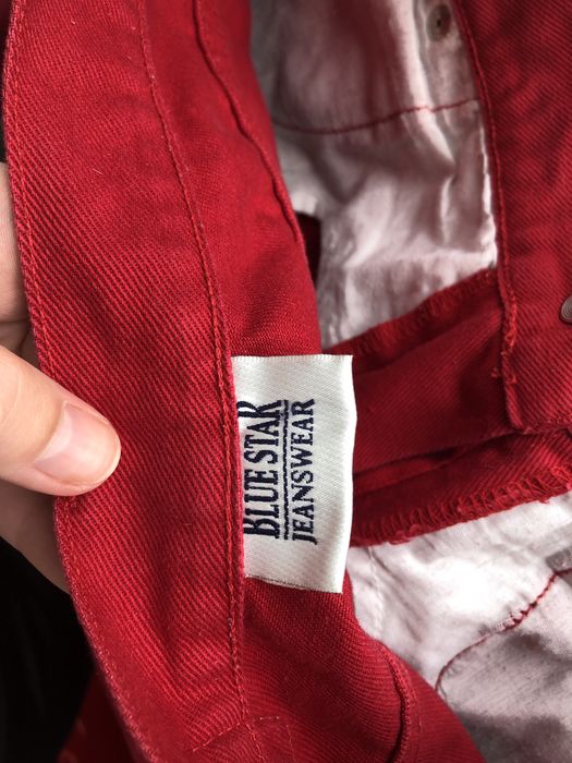 Червоні джинсові шорти жіночі