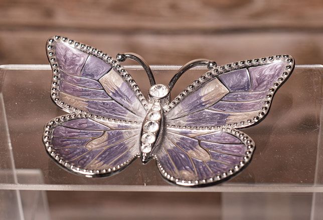 Metalowa patera motyl , na drobną biżuterię