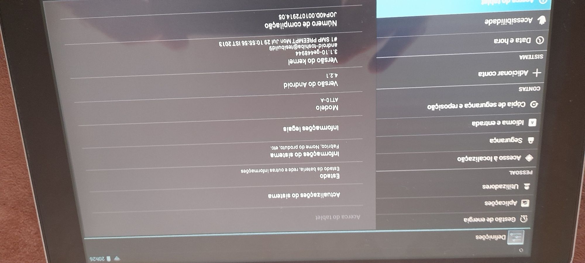 Tablet  usado  marca Toshiba