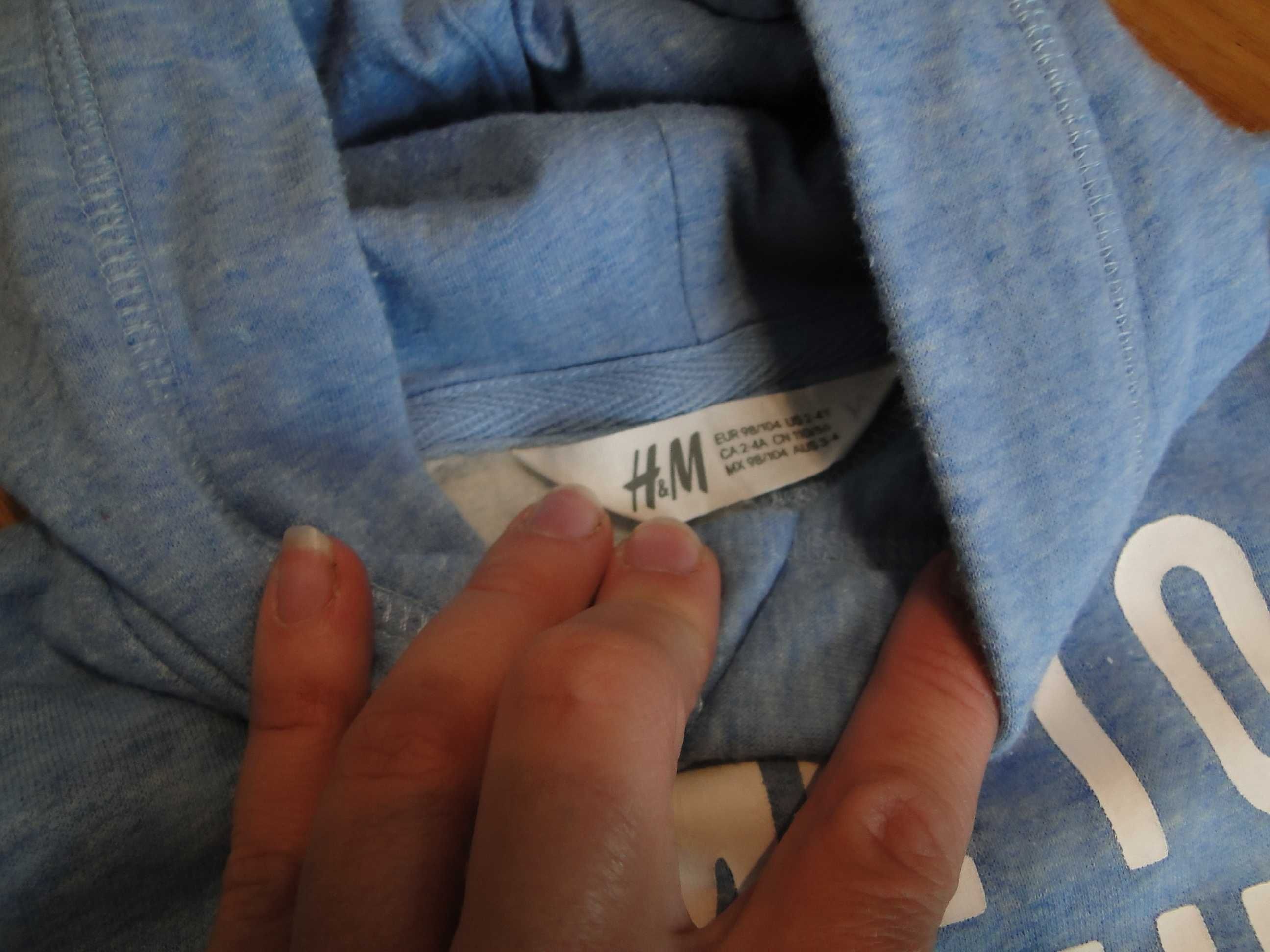 bluza z kapturem H&M 98-104 jak nowa chłopiec