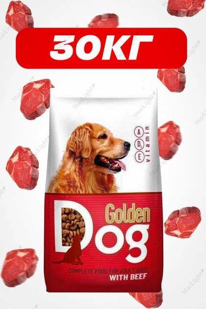 Корм для собак сухий Golden Dog зі смаком яловчини для всіх порід 30КГ