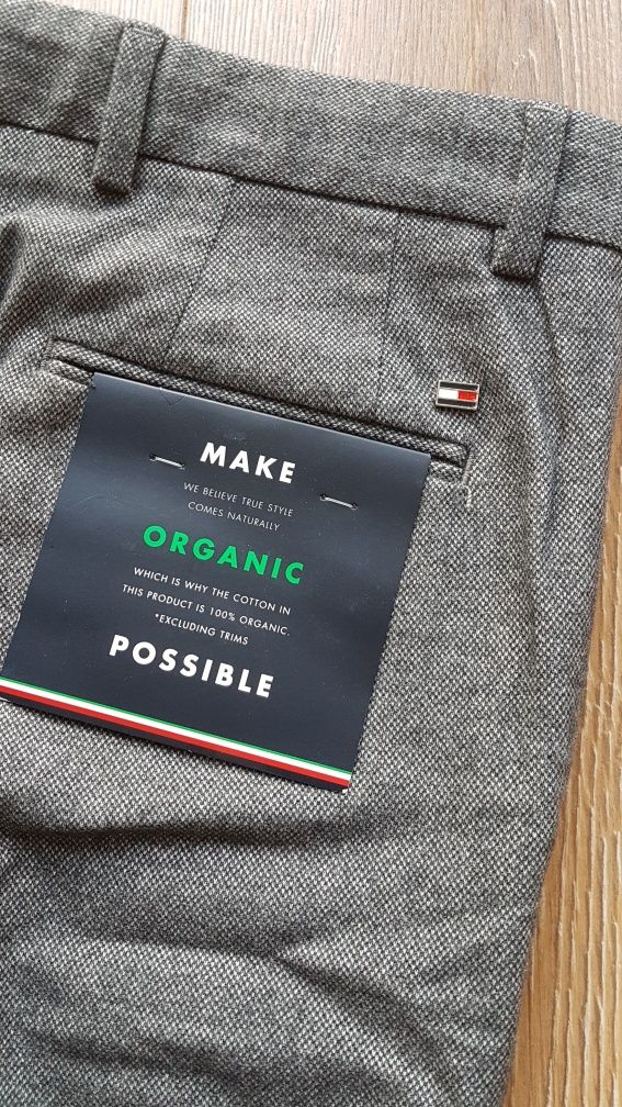 Spodnie męskie Tommy Hilfiger Denton Chino wool look flex straight fit