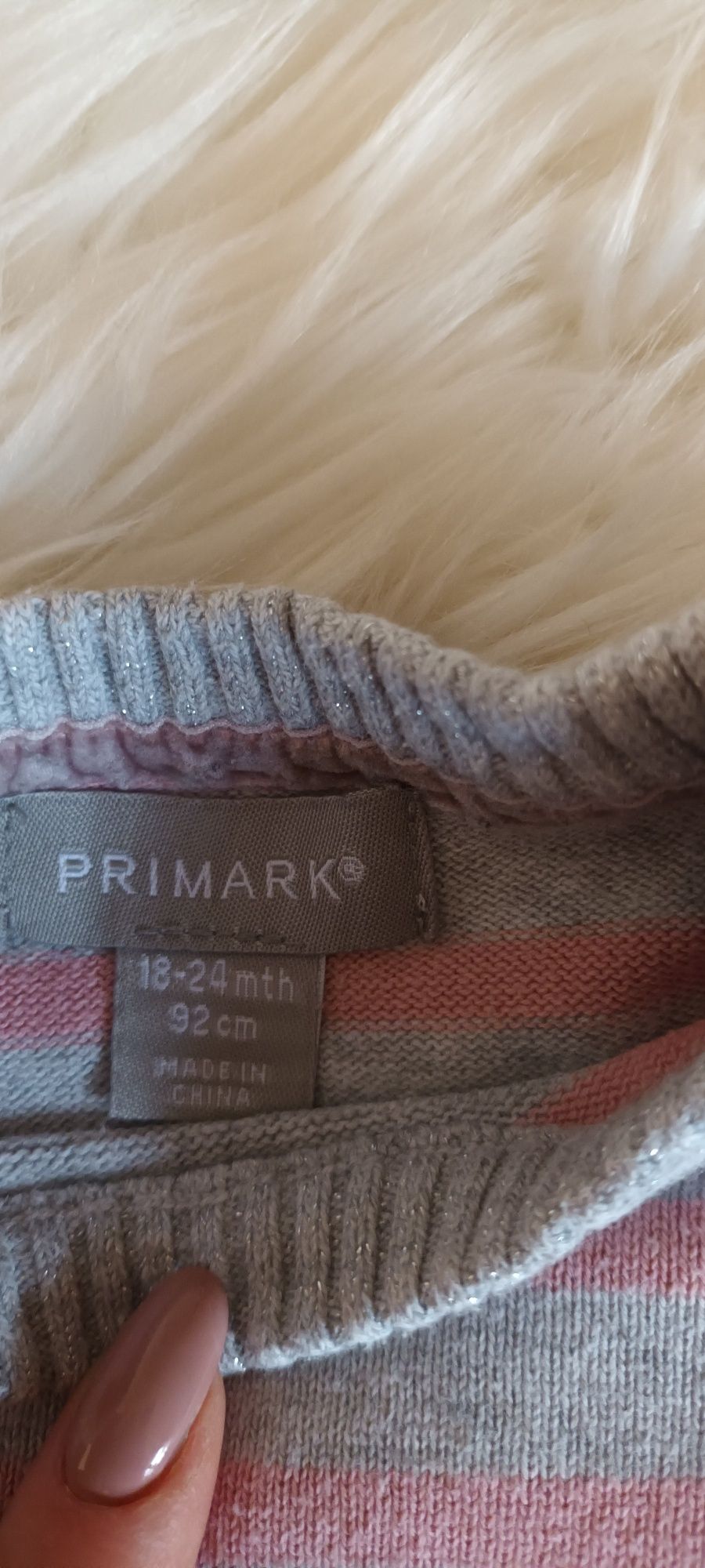 Sweterek różowy Primark 92