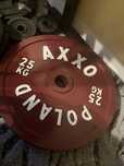 Obciążenia olimpijskie AXXO 25 kg – 4 sztuki (łącznie 100 kg)