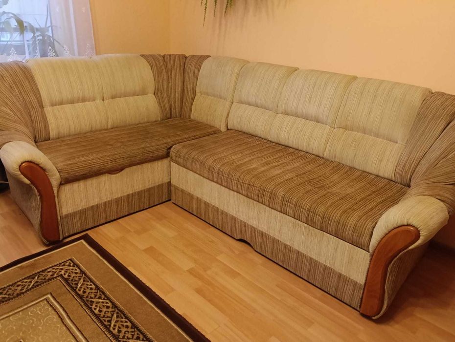 Narożnik z funkcją spania + 2 fotele