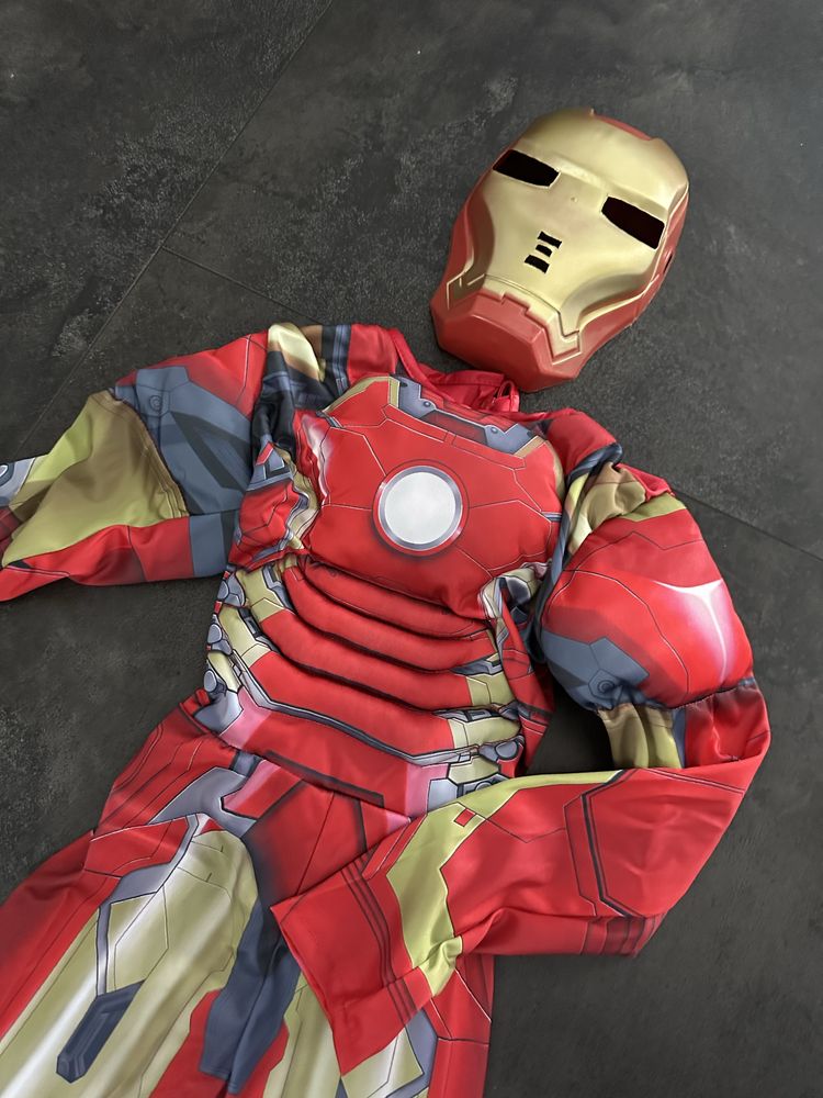 Iron Man 134 cm nowy strój z mięśniami i maską Transformers