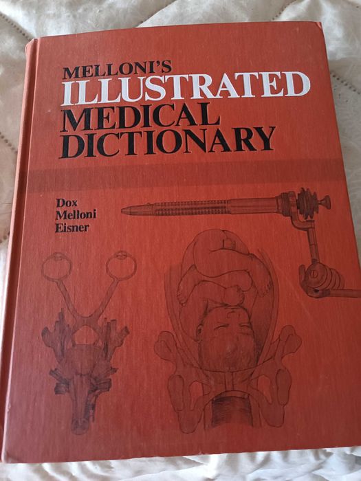 Livro muito antigo medical dictionary