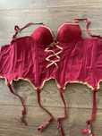 Gorset bordo nowy bez metki 70B