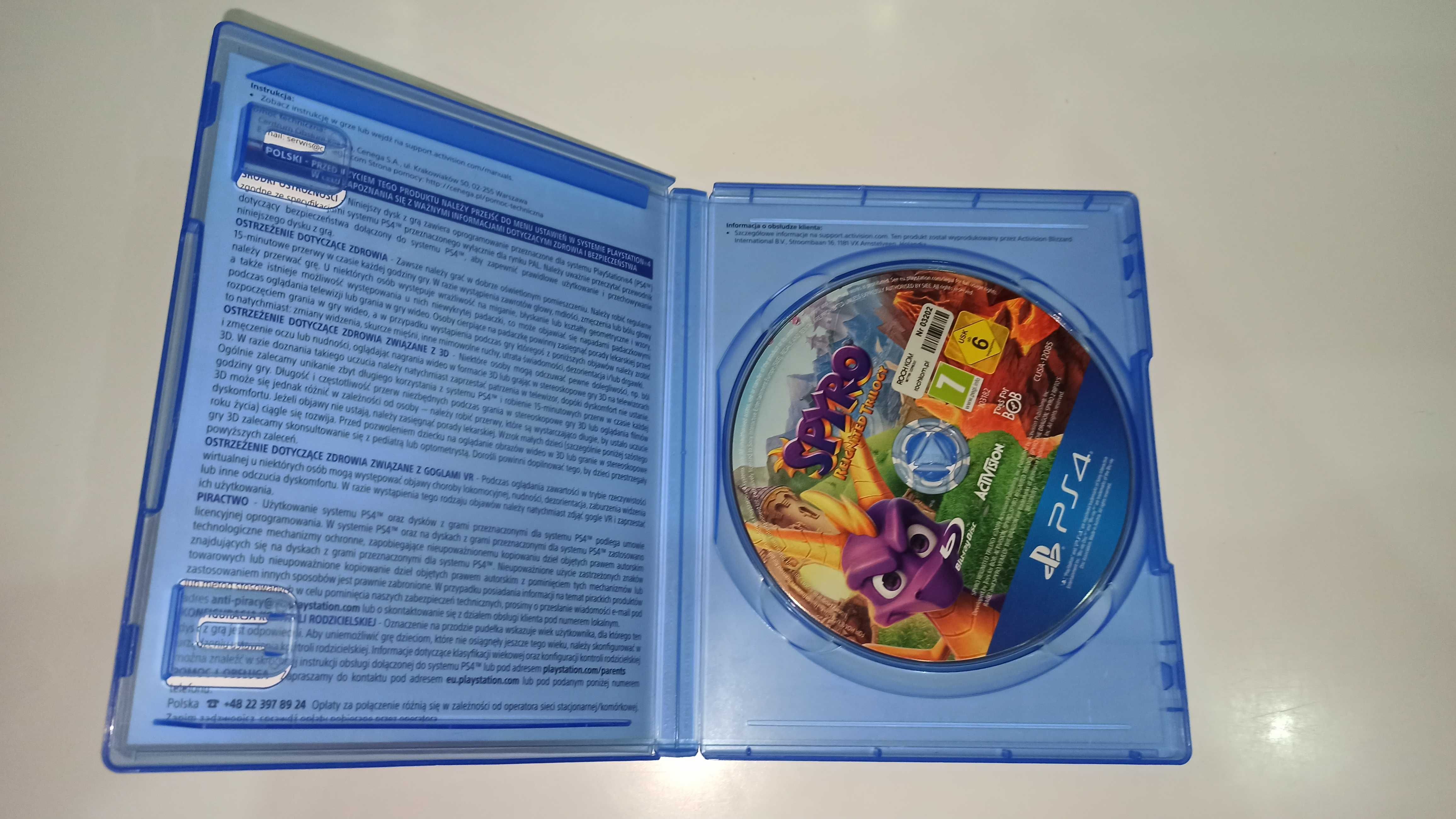 ps4 SPYRO 3 części 1,2,3 postacie mówią po polsku PL