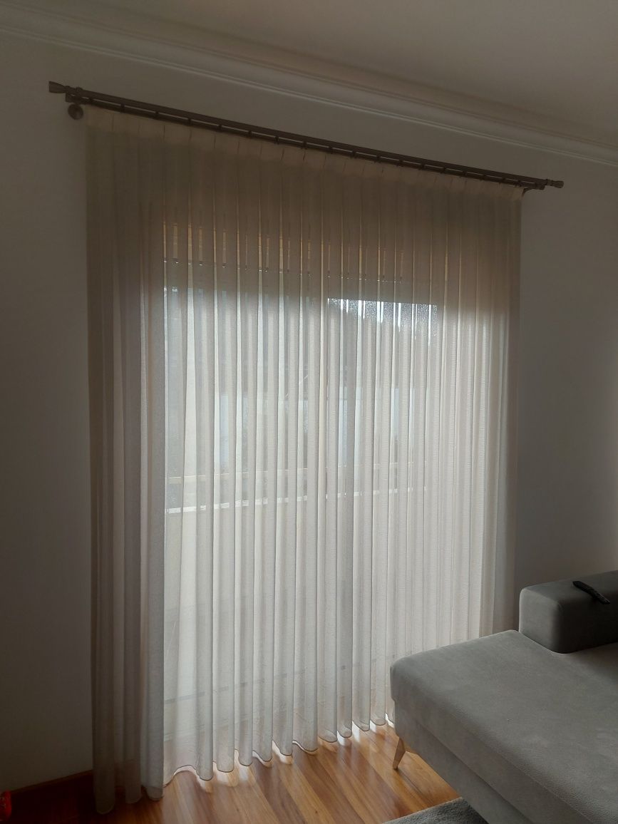 Conjunto de 5 Cortinas em Linho c/varão