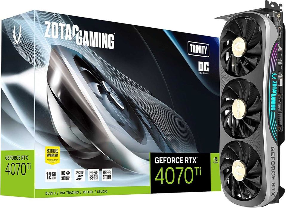 Видеокарта ZOTAC RTX 4070 Ti Trinity OC 1 шт. USED!