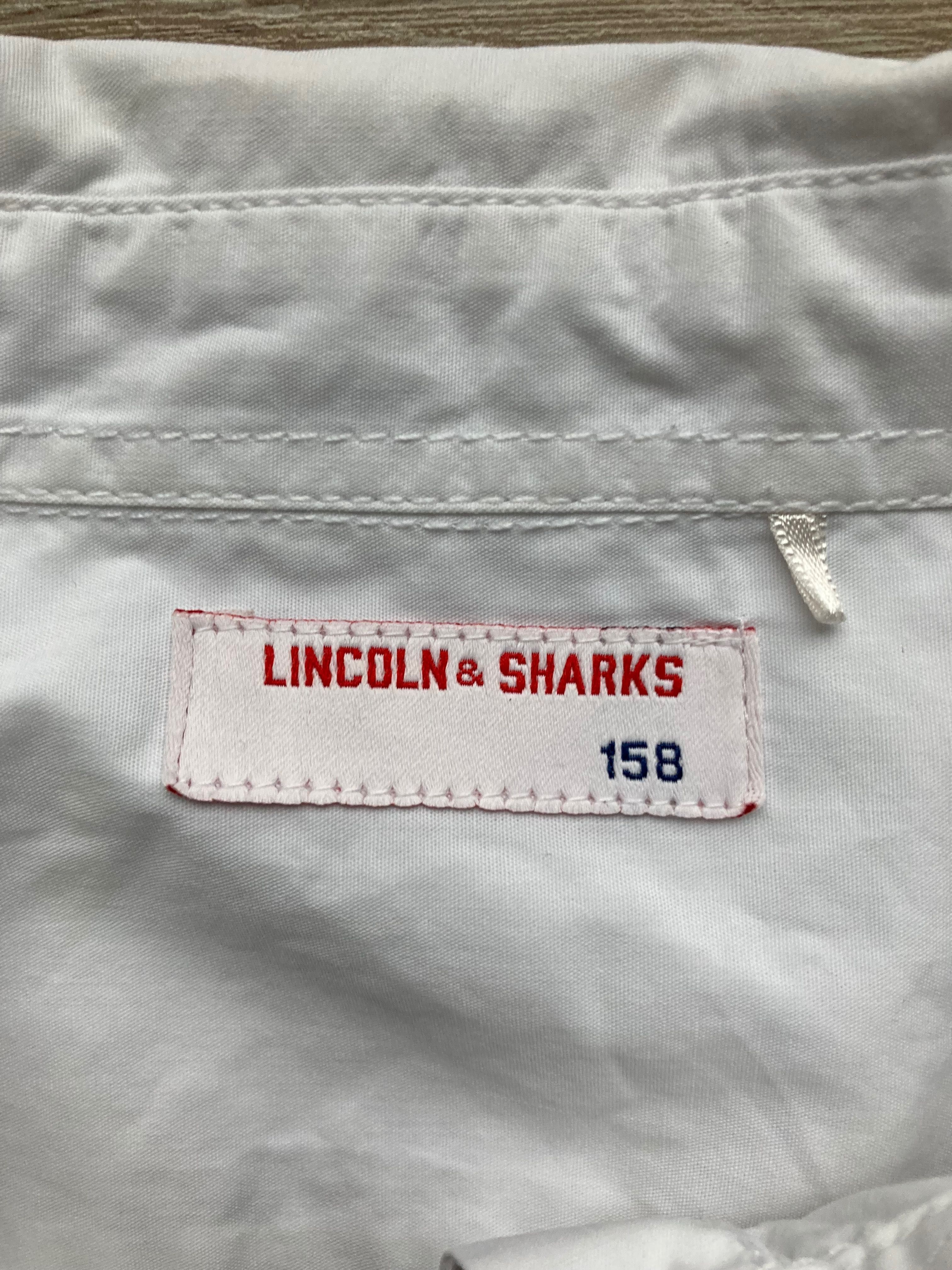 Lincoln & sharks koszula biała elegancka 158 cm /bawełna j.nowa