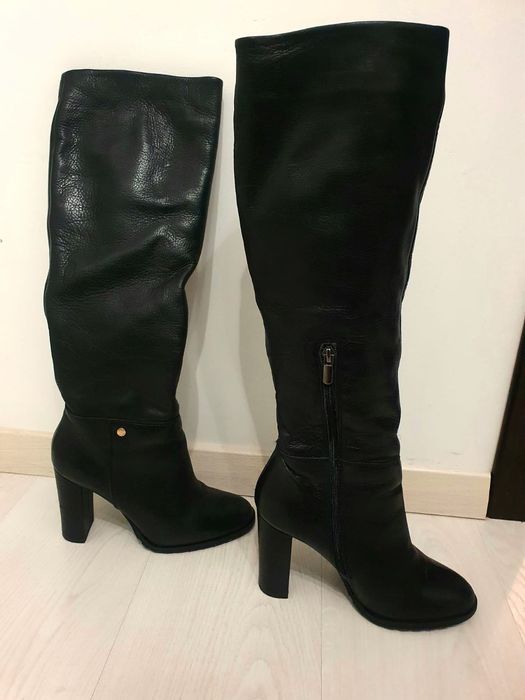 Шкіряні чоботи ботфорти