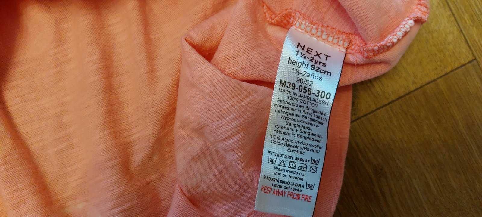 Sukienka na długi rękaw z kieszeniami biedronki, NEXT, r. 92, jak nowa