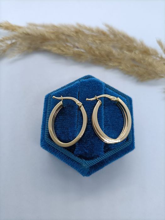 Kolczyki z 2 kolorów złota, złoto 585