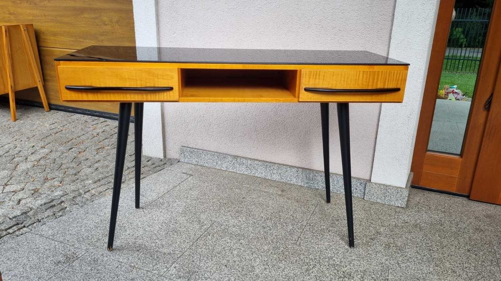 Biurko Konsola Toaletka Mojmir Pozar Design PRL lata 60 Czechosłowacja