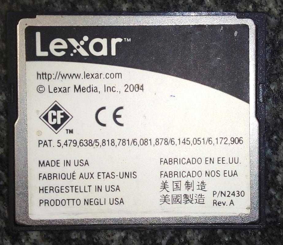 Lexar Platinum II 80x CompactFlash 512 mb для фотокамер.