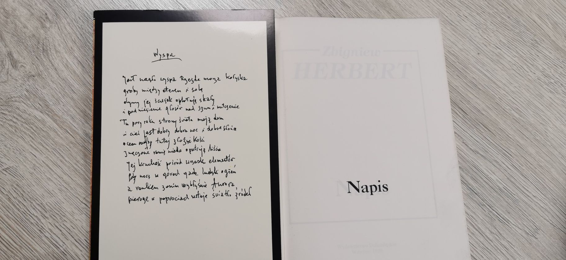 Napis Zbigniew Herbert