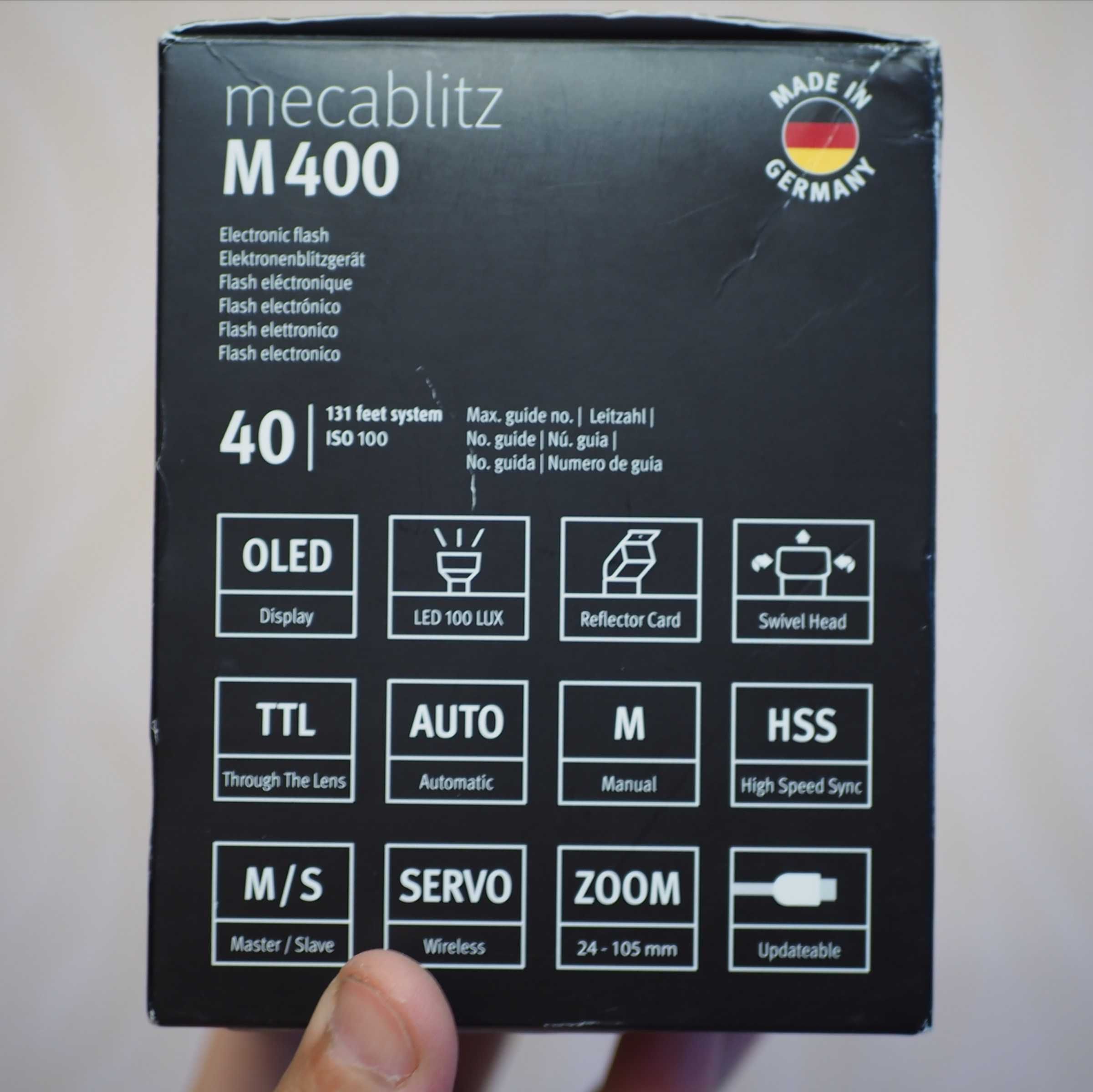 Спалах Canon Metz M400 AUTO, E-TTL, HSS, M, LED, ZOOM24-105mm