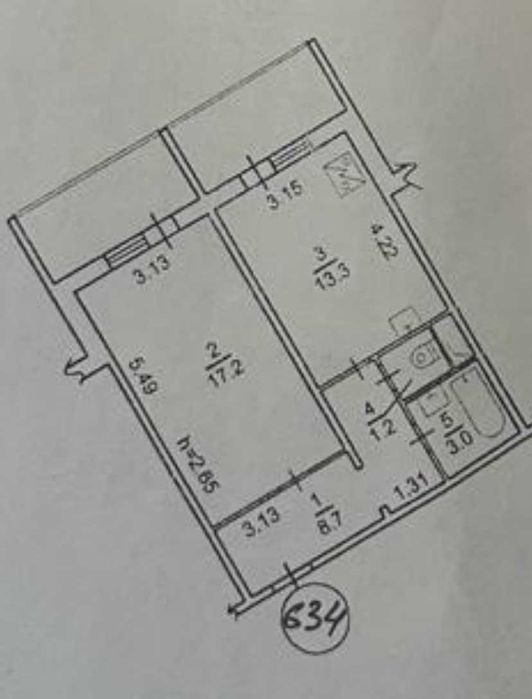 Продаж чудової однокімнатної квартири Харківське шосе 56. Без %