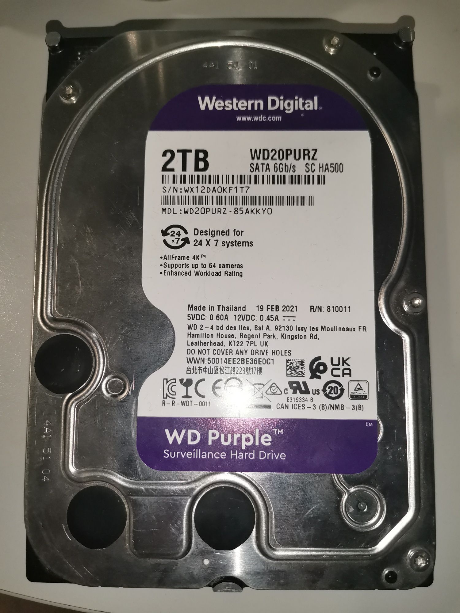 Жорсткий диск 2tb wd20purz