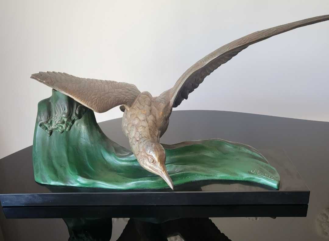 J.LORIOT  Mewa w locie "la mouette" 1920 Art Deco, 70 cm ,