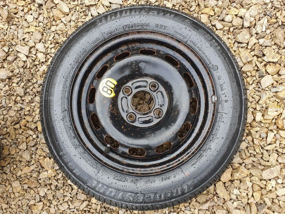 FORD FUSION ORYGINALNE KOŁO 14 DOJAZDOWE ZAPASOWE DOJAZDÓWKA 14&quot; 4X108 BRIDGESTONE 175/65/R14