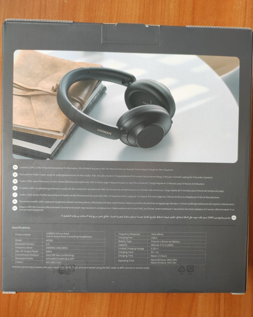 Навушники Bluetooth UGREEN HiTune Max5 Hybrid 90год. 1350 грн