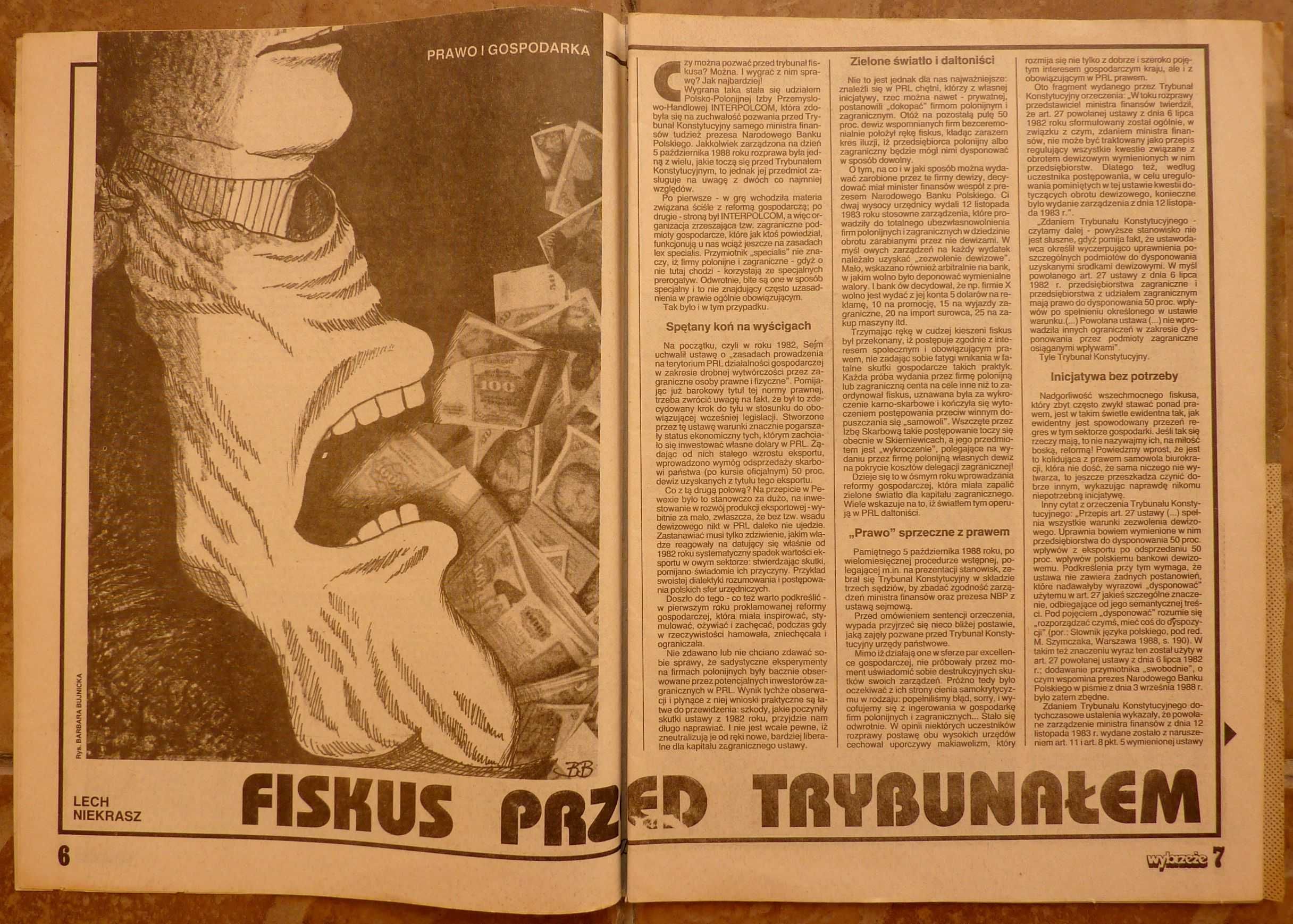 WYBRZEŻE tygodnik nr 2/1989 -plakat Miss Europa Natura '88 JOLANTA KUC
