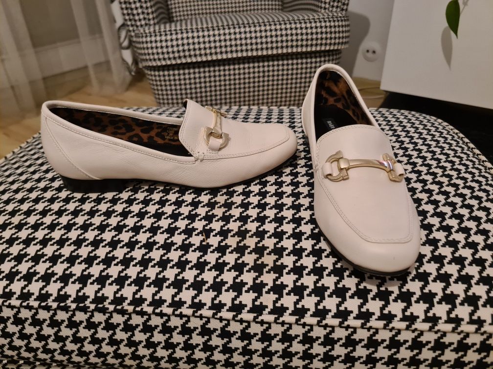 Buty mokasyny River Island skóra rozmiar 36 uk 3 jak nowe