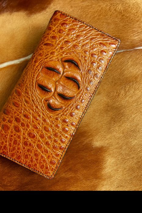 Элитный кошелек из натуральной крокодиловой кожи — ручная работа