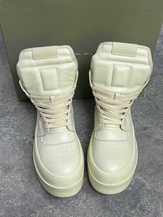 Кеди Rick Owens Geobasket double bumper megabasket drkshdw білі кеды