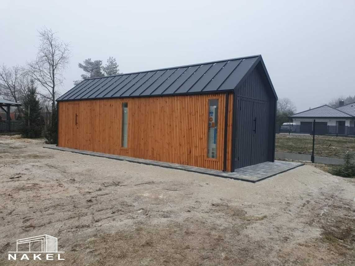 Nowoczesny domek narzędziowy, altana, drewtutnia, stodoła, lamele