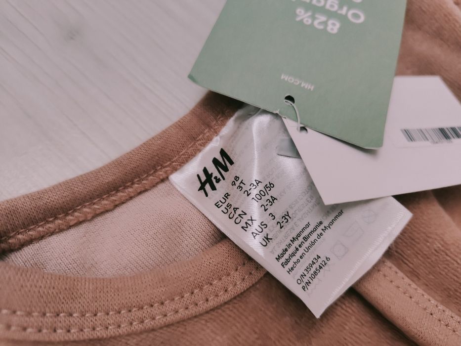 Nowy kombinezon body H&M pajacyk piżamka bawełna organiczna antypośliz