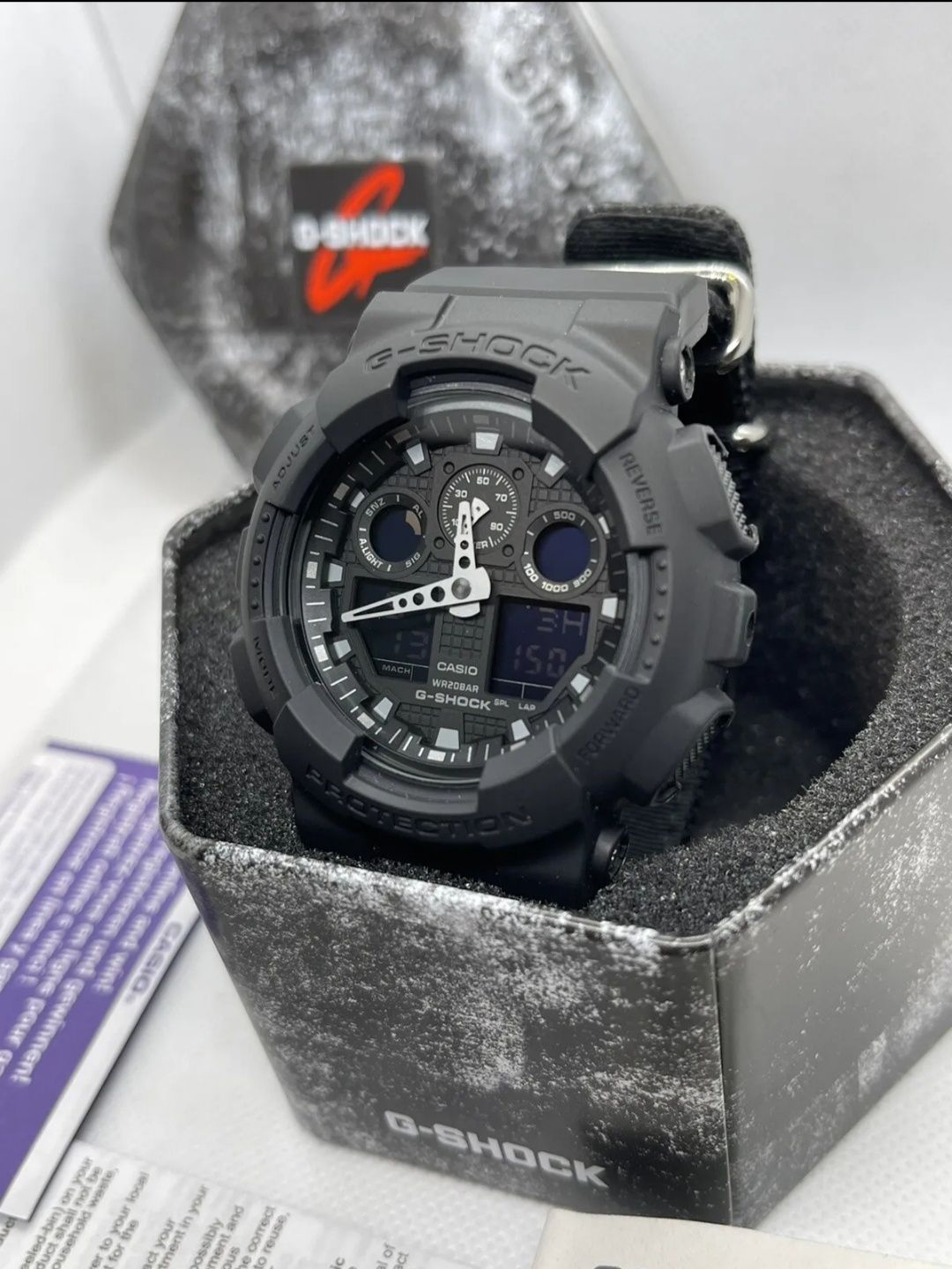 Годинник чоловічий military Casio G-Shock GA-100BBN mod: 5081 GA-110