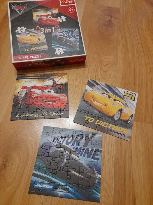 Zestaw puzzli Bing, Strażak Sam, Cars