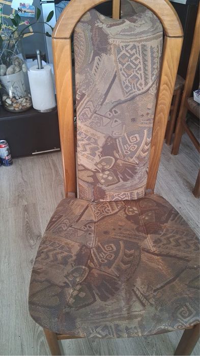 Krzesła 6 szt komplet zestaw krzeseł brazowych do stolu