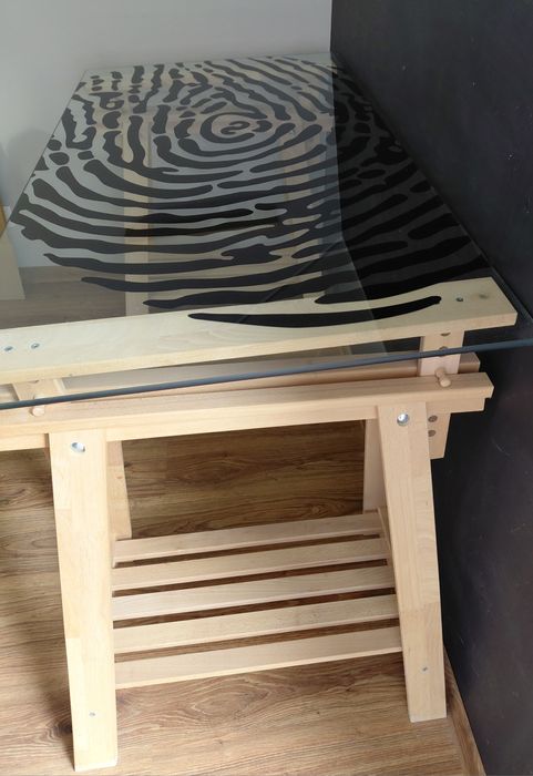 Biurko ikea szklany blat