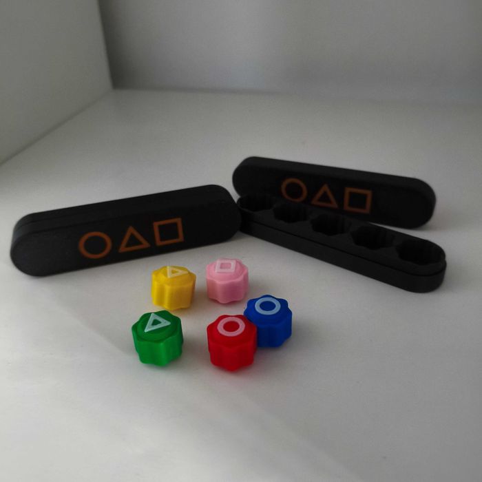 Jogo de dados Gonggi com chumbo da serie Squid Game.