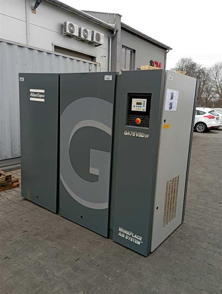 Sprężarka śrubowa,Atlas Copco GA75VSDFF,75 KW,S013368