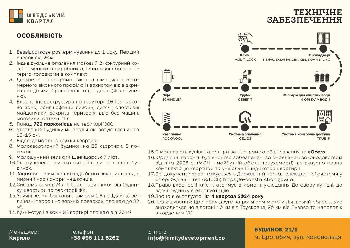 3-х кімнатна квартира №16 в ЖК "Шведський Квартал"