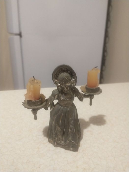 Posrebrzany świecznik 10 cm wysokość