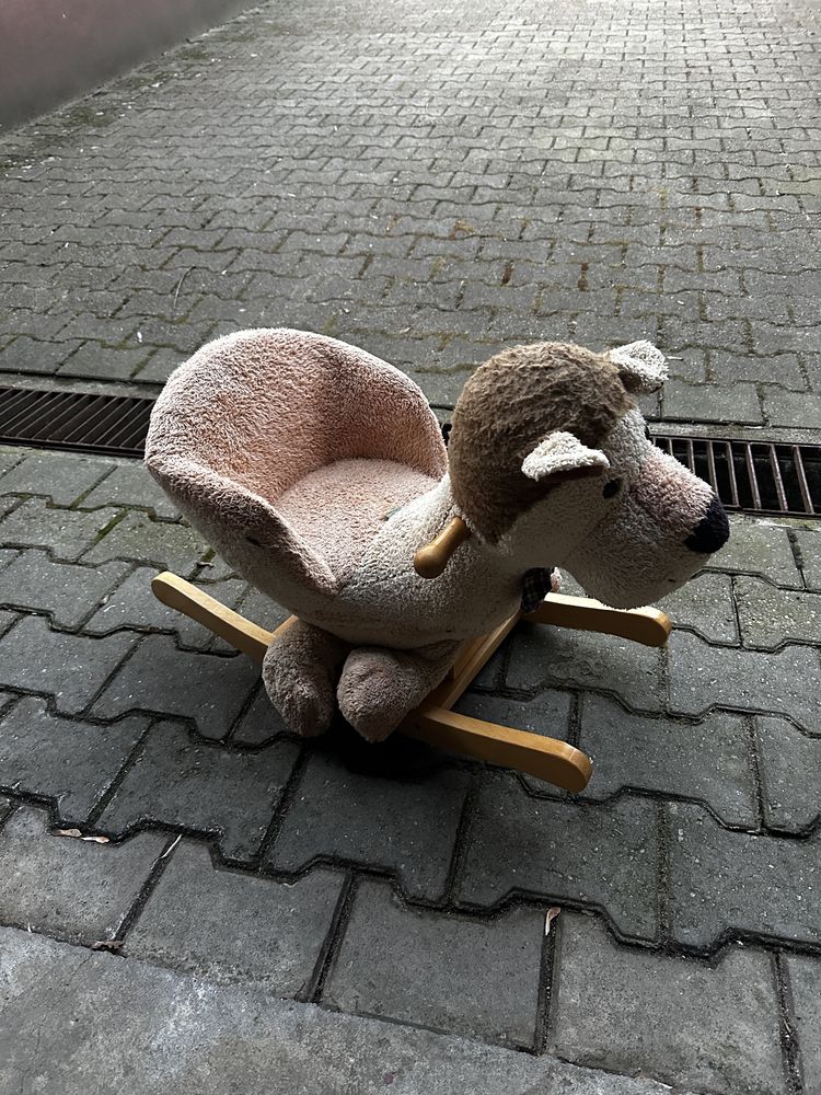 Bujany konik piesek misiek miękki solidny bez pasów