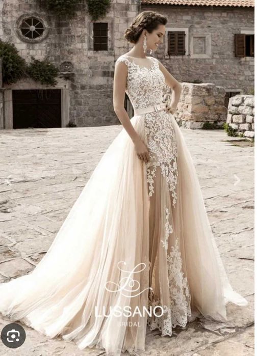 Весільна сукня Bridal рибка зі зьйомним шлейфом. Розмір S