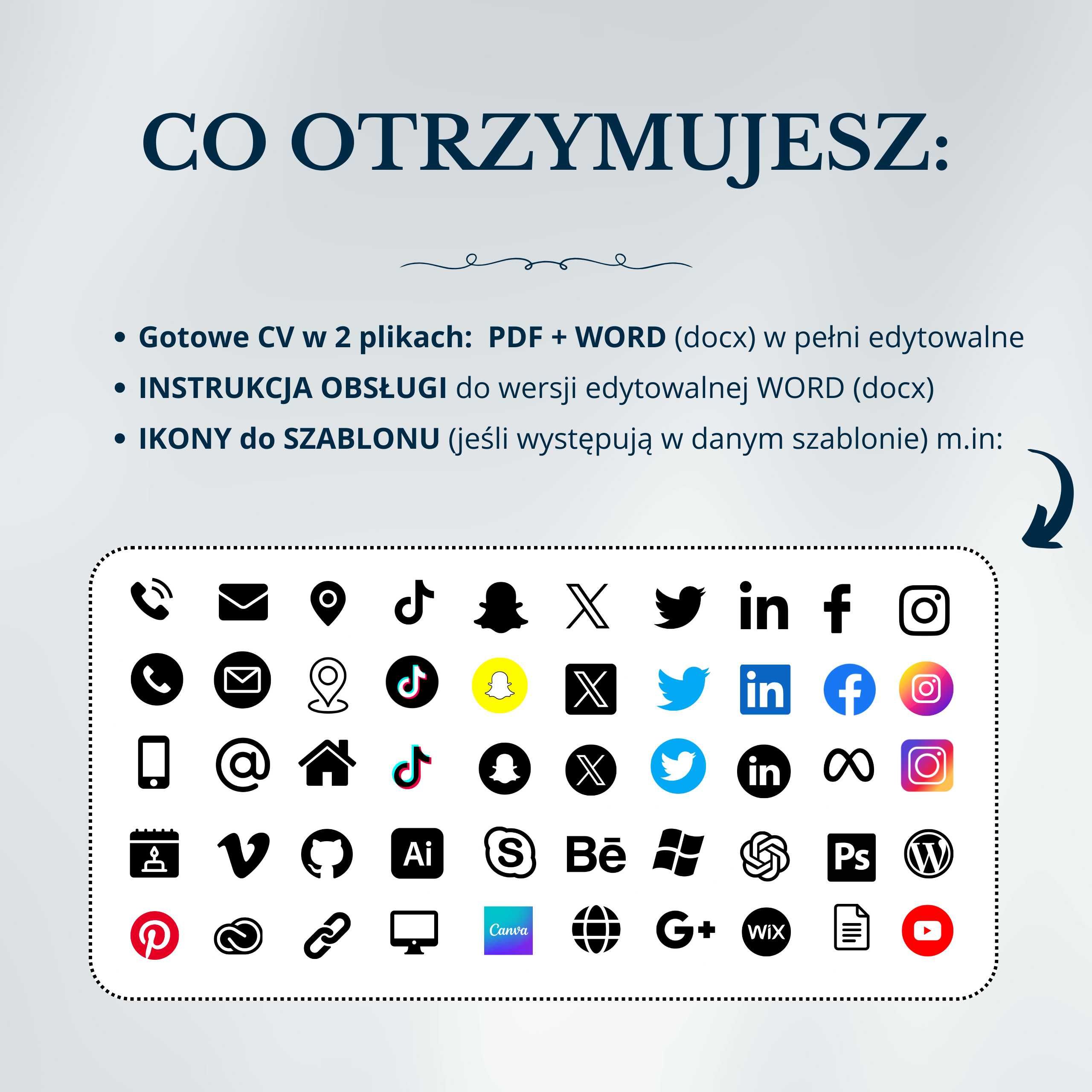 Pisanie CV, List Motywacyjny / Profesjonalne CV Resume (PDF+WORD)