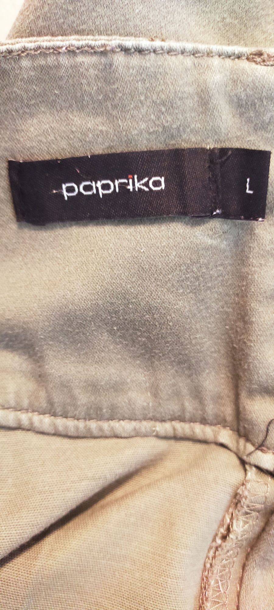 Spódniczka khaki zamki elegancka 40 L 42 xl