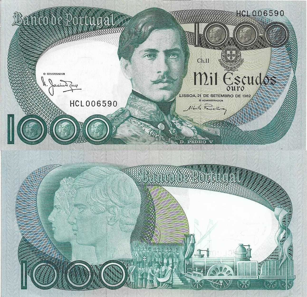Portugal - - - 1.000$00 - D. Pedro V - - - - - Notas