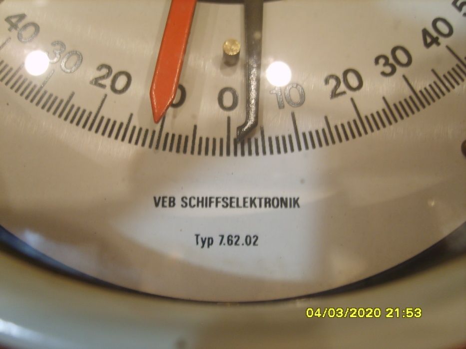 Veb Schiffselektronik (GERMANY) Marine Clinometer 70-0-70 degrees ..di